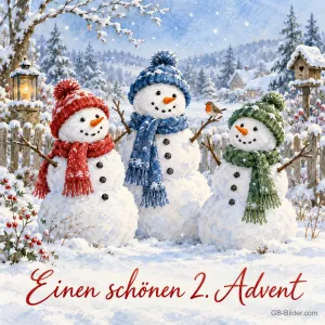 Drei Schneemänner, Text: Einen schönen 2