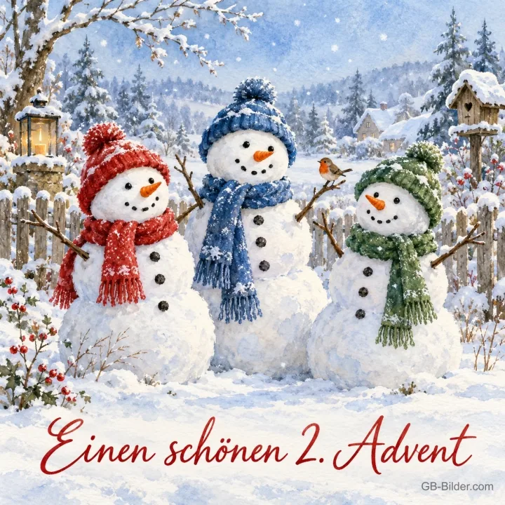 Drei Schneemänner, Text: Einen schönen 2 Drei Schneemänner, Text: Einen schönen 2