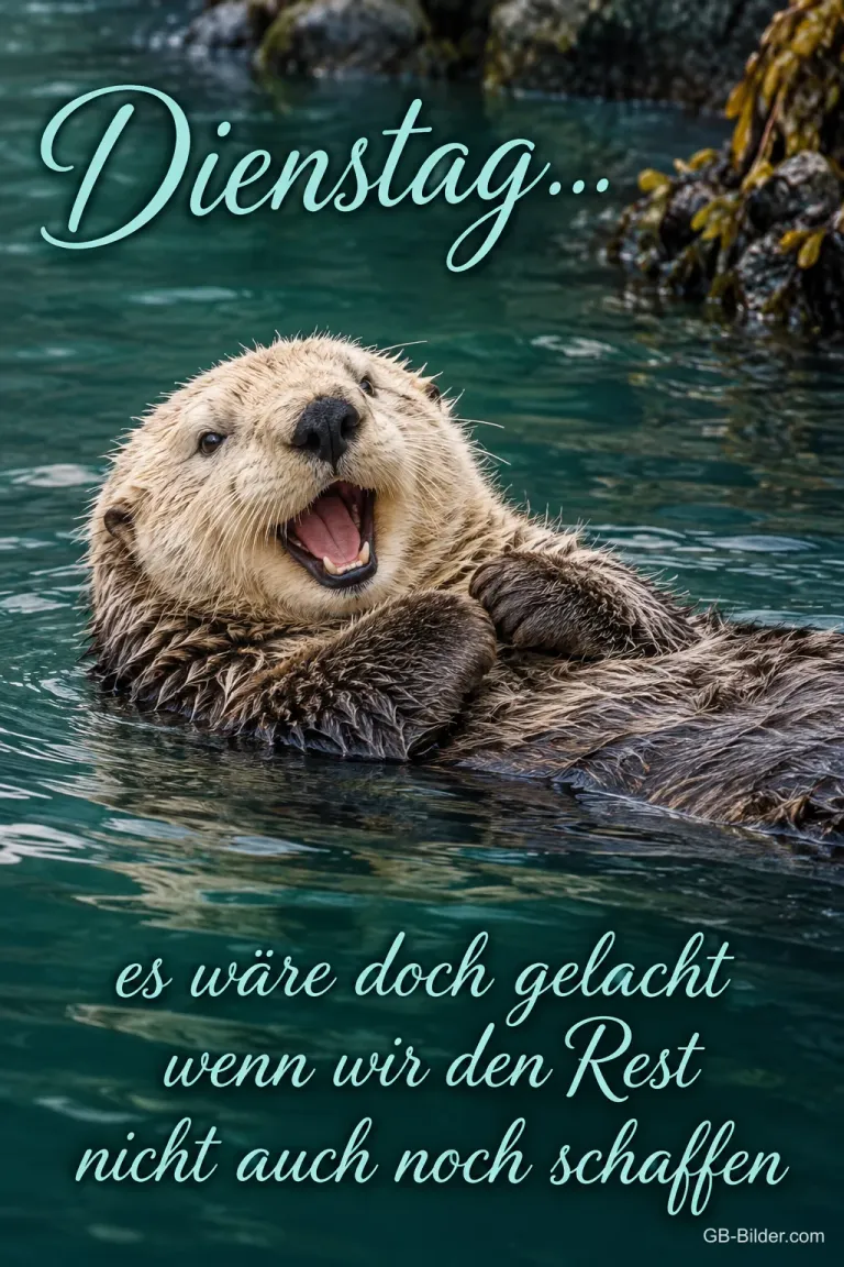 Lachender Seeotter, Text: Dienstag