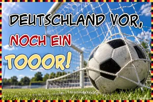 Fußball im Tornetz, Text: Deutschland vor, noch ein Tooor