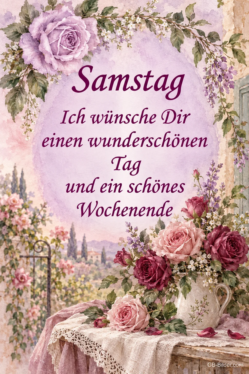 Rosen im Krug, Text: Samstag Rosen im Krug, Text: Samstag