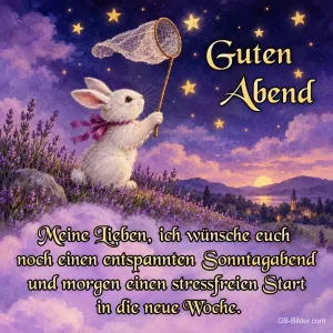 Hase fängt Sterne, Text: Guten Abend