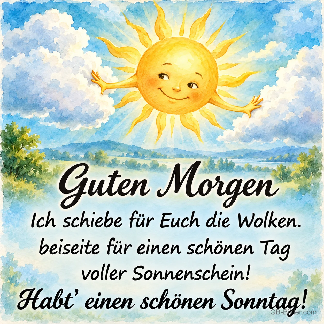 Lachende Sonne, Text: Guten Morgen