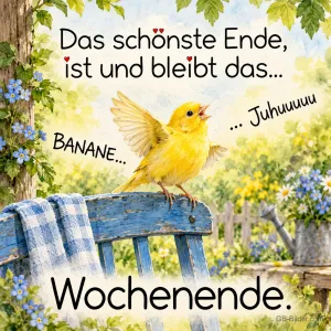 Singender Kanarienvogel, Text: Das schönste Ende, ist und bleibt das
