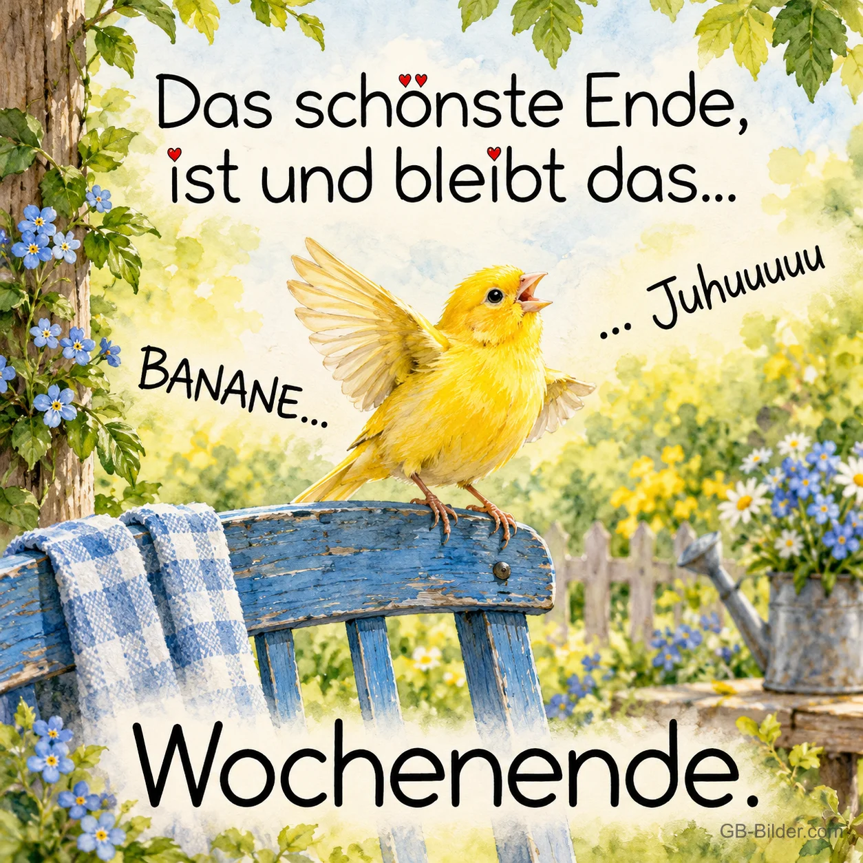 Singender Kanarienvogel, Text: Das schönste Ende, ist und bleibt das
