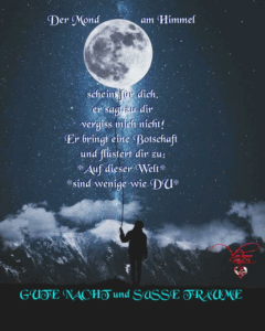 gute nacht bilder mit mond
