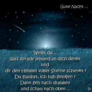 gute nacht bilder sterne