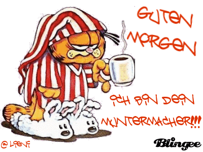 ᐅ guten morgen bilder garfield - Guten Morgen GB Pics - GBPicsBilder