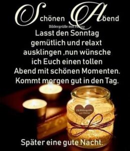 schönen sonntag abend bilder