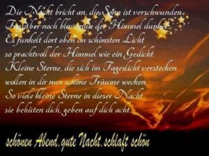 guten abend gute nacht spruche