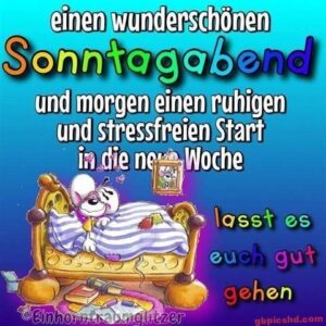schonen sonntag abend lustig